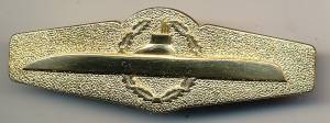 Tätigkeitsabzeichen U-Boot-Personal gold, Metall, neu